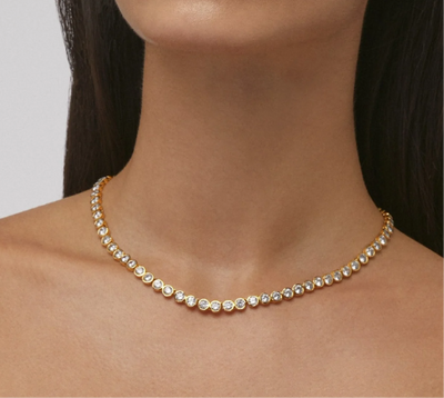 Tennis Daimond Necklace worn